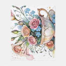 Elegantes Blumengestein Fleece Blanket