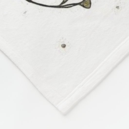 Elegantes Blumengestein Fleece Blanket (Ecke)