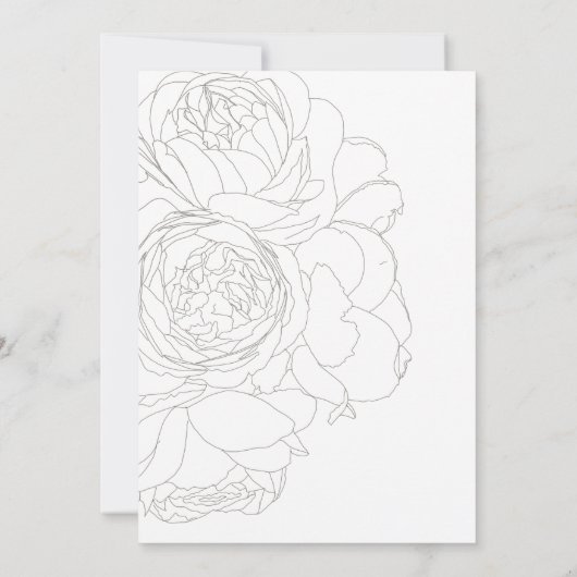 Elegantes Blumengestein Save the Date (Rückseite)