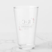 Elegantes Blumenglas - Gastgeschenk Hochzeit Glas (Rückseite)