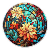 elegantes Blumenglas mit Imitaten Keramikknauf (Vorderseite)