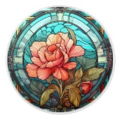 elegantes Blumenglas mit Imitaten Keramikknauf (Vorderseite)