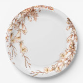 Elegantes Blumengrün Brautparty Hochzeit Pappteller (Vorderseite)