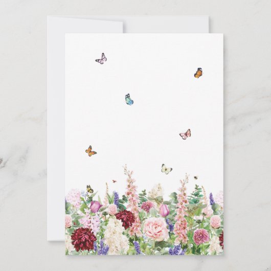 Elegantes Blumenhaus Party Einladung (Rückseite)