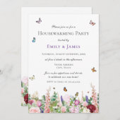 Elegantes Blumenhaus Party Einladung (Vorne/Hinten)