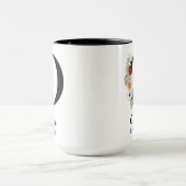Elegantes Blumeninitial personalisierter Muggesche Tasse (Zentrum)