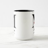 Elegantes Blumeninitial personalisierter Muggesche Tasse (Zentrum)