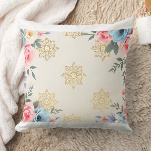 Elegantes Blumenkissen - Pastel Botanisch Kissen