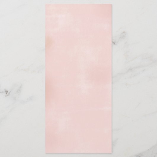 Elegantes Blumenkleid Quinceanera Menü Menükarte (Rückseite)