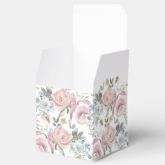 Elegantes Blumenkraut-Wappen Monogram Wedding Geschenkschachtel (Geöffnet)