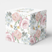 Elegantes Blumenkraut-Wappen Monogram Wedding Geschenkschachtel (Rückseite)