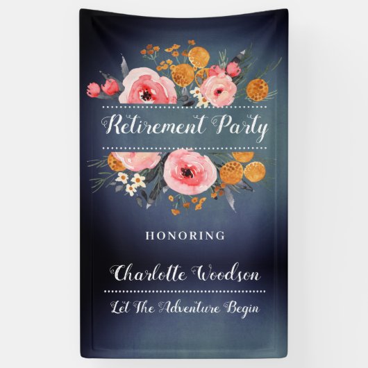 Elegantes Blumenkreuz-Party Banner (Vertikal)
