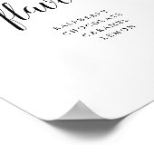 Elegantes Blumenkuchenzeichen Poster (Ecke)