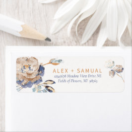 Elegantes Blumenlabel