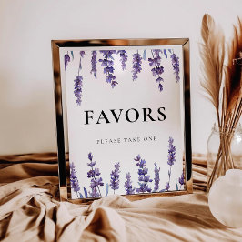 Elegantes Blumenlavender-Gastgeschenke Hochzeiten- Poster