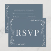 Elegantes Blumenleaf Classic Wedding RSVP Karte (Vorne/Hinten)