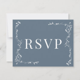 Elegantes Blumenleaf Classic Wedding RSVP Karte