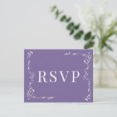 Elegantes Blumenleaf Classic Wedding RSVP Karte (Stehend Vorderseite)