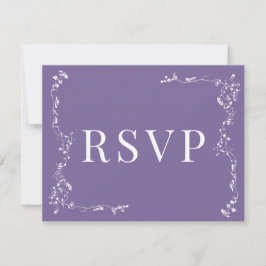 Elegantes Blumenleaf Classic Wedding RSVP Karte