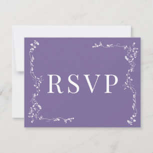 Elegantes Blumenleaf Classic Wedding RSVP Karte