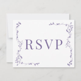Elegantes Blumenleaf Classic Wedding RSVP Karte