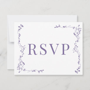 Elegantes Blumenleaf Classic Wedding RSVP Karte