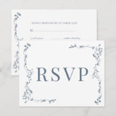 Elegantes Blumenleaf Classic Wedding RSVP Karte (Vorne/Hinten)