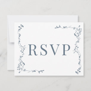 Elegantes Blumenleaf Classic Wedding RSVP Karte