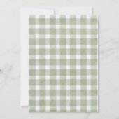 Elegantes Blumenmädchen Salbei-Schleife gerahmte B Einladung (Rückseite)