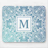 Elegantes BlumenMandala-Monogramm | Mousepad (Vorne)