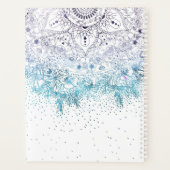 Elegantes Blumenmandala und Konfetti-Bild Planer (Rückseite)
