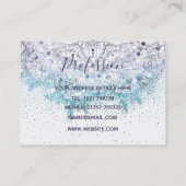 Elegantes Blumenmandala und Konfetti-Bild Visitenkarte (Rückseite)