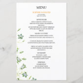 Elegantes Blumenmenü (Vorderseite)