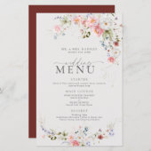 Elegantes Blumenmenü (Vorne/Hinten)