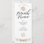 Elegantes Blumenmenü am Muttertag Einladung (Vorderseite)