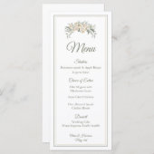 Elegantes Blumenmenü - Creme & Sage Green S (Vorne/Hinten)