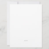 Elegantes Blumenmenü Einladung (Rückseite)