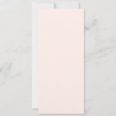 Elegantes Blumenmenü Einladung (Rückseite)