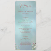 Elegantes Blumenmenü Menükarte (Vorderseite)