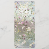 Elegantes Blumenmenü Menükarte (Rückseite)