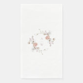 Elegantes Blumenmonogramm-Hochzeitsgastetuch Serviette (Vorderseite)