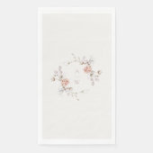 Elegantes Blumenmonogramm Hochzeitsgasttuch Serviette (Vorderseite)