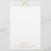 Elegantes Blumenmoor Chic Pastel Stationery Briefpapier (Vorderseite)