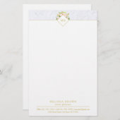 Elegantes Blumenmoor Chic Pastel Stationery Briefpapier (Vorne/Hinten)