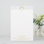 Elegantes Blumenmoor Chic Pastel Stationery Briefpapier (Stehend Vorderseite)