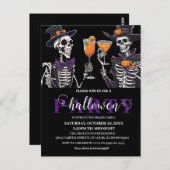 Elegantes Blumenmoor Erwachsene Halloween-Party Ei Postkarte (Vorne/Hinten)