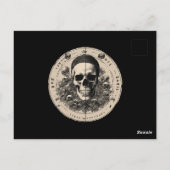 Elegantes Blumenmoor Erwachsene Halloween-Party Ei Postkarte (Rückseite)