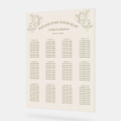 Elegantes Blumenmoos-Sitzdiagramm Acrylschild (Winkel)