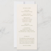 Elegantes Blumenmoss Grünes Hochzeitsprogramm (Rückseite)