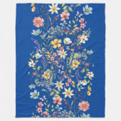 Elegantes Blumenmotiv für gemütlichen Komfort und Fleecedecke (Vorderseite)